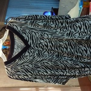 Black and White 100% Cotton Dress 1X/2X